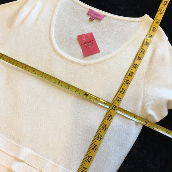 Carmen Marc Volvo XL Shinny White Dressy Dress - Picture 6 of 8